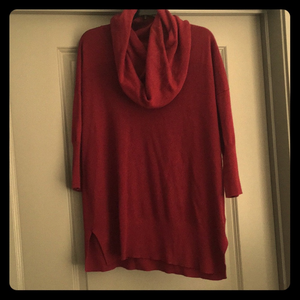 Maroon Loose Neck Shirt